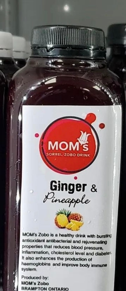 Ginger and Pineapple Sorrel Drink (Hibiscus Drink, Zobo), Mom’s Zobo Brampton
