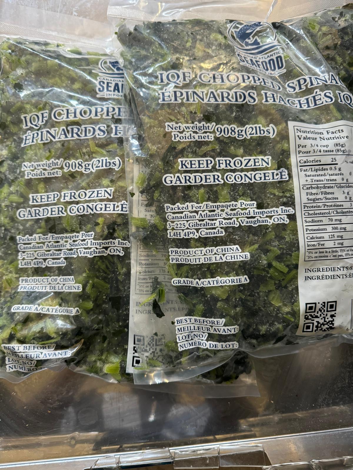 Frozen spinach 2 packs