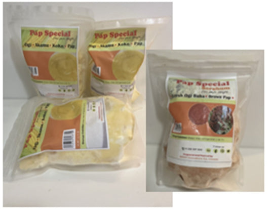 3 Yellow & 1 Brown  Organic fermented grain meal Pap (Mixed flavor pack)