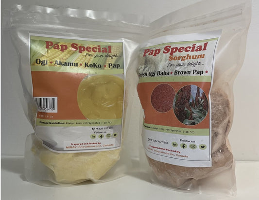 1 yellow & 1 Brown Organic Fermented grain meal Pap