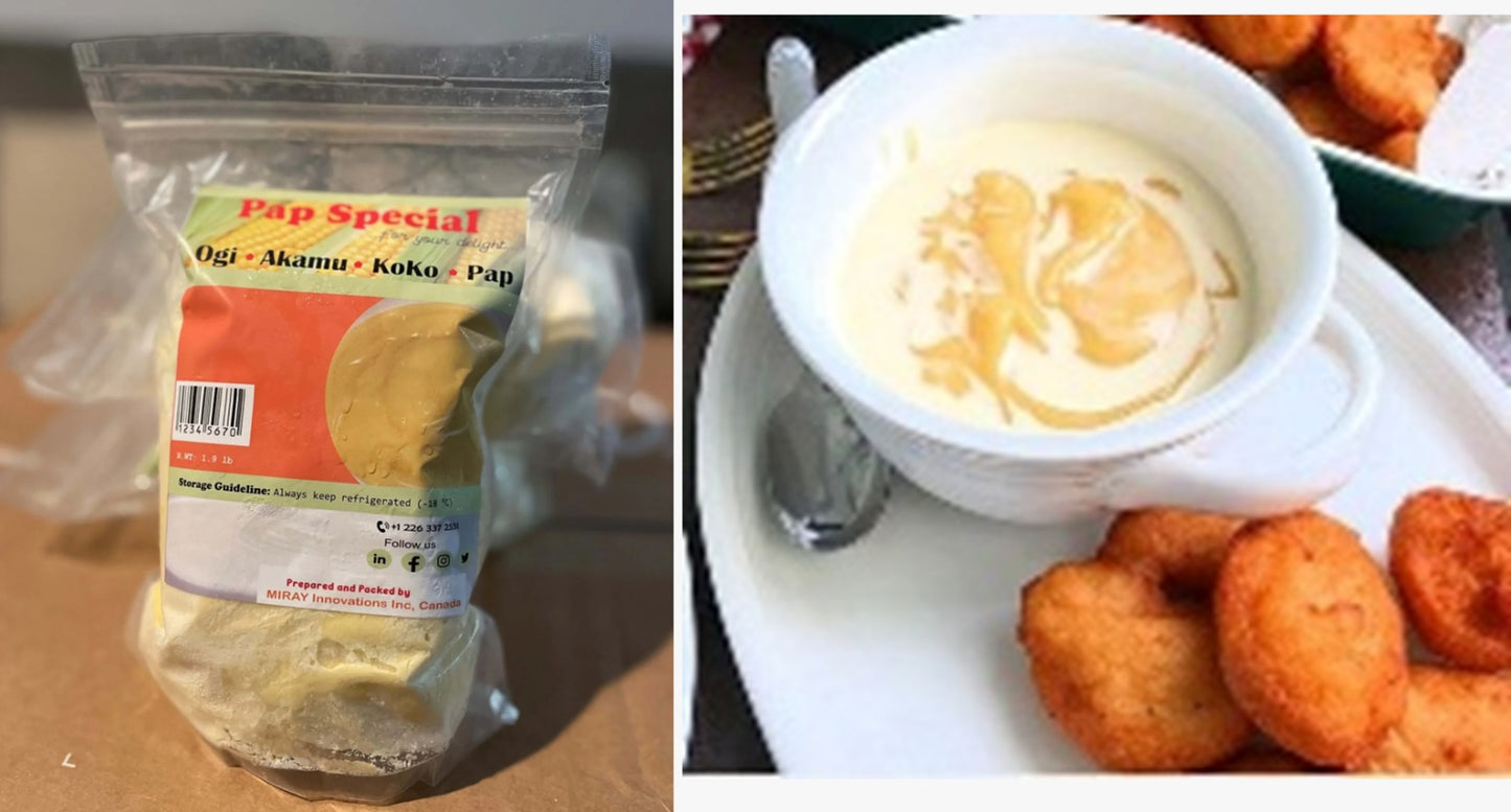 3 Yellow & 1 Brown  Organic fermented grain meal Pap (Mixed flavor pack)